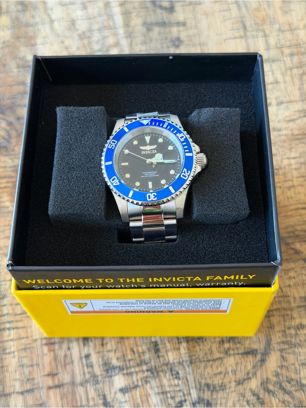 NEW Invicta Pro Diver Anchoris Blue Bezel Stainless Steel Watch 37.5mm - 200M WR - Picture 8 of 8